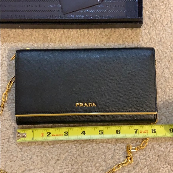 Authentic Prada Saffiano Wallet on a chain. - Picture 6 of 8
